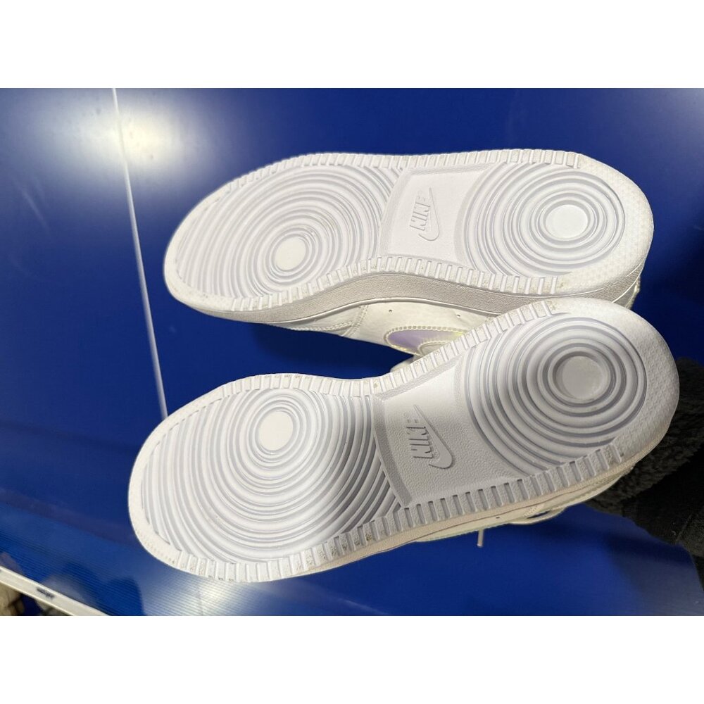 Nike Court Vision FD 0819-100 White Iridescent Swoosh Womens High-Top Sneakers - Picture 6 of 9